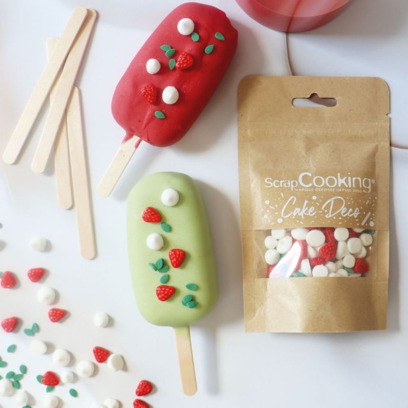 Sugar decoration mix for strawberry meringue pie