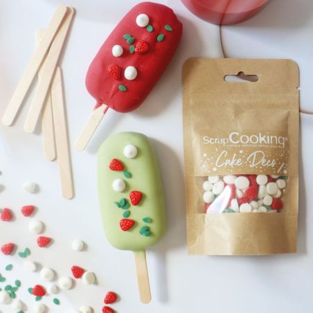 Sugar decoration mix for strawberry meringue pie