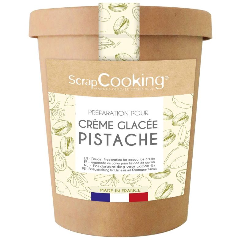 Préparation de crème glacée à la Pistache
