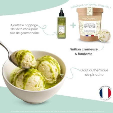 Préparation de crème glacée à la Pistache