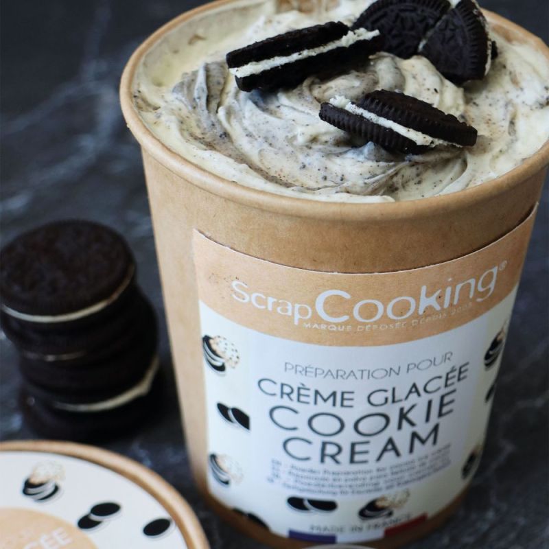 Préparation de crème glacée Cookies & Cream