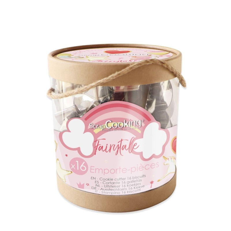 Bucket of 16 Fairytale - themed cookie cutters - ScrapCooking
