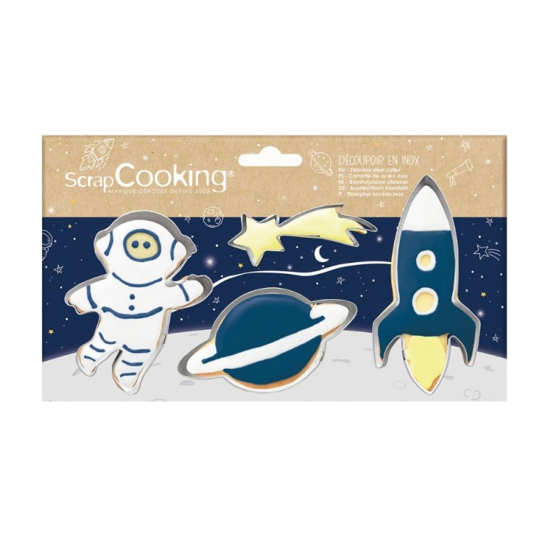 4 Space cookie cutters - ScrapCooking