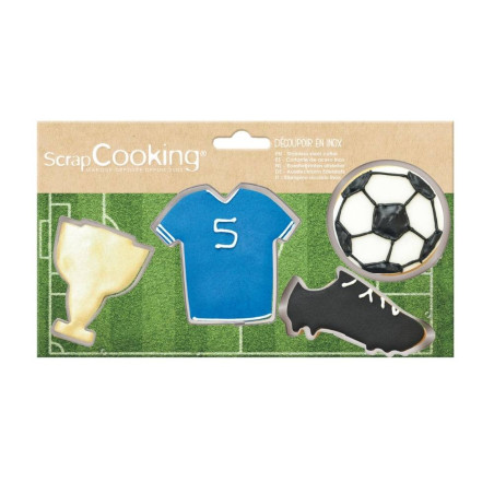 4 football cookie cutters - ScrapCooking