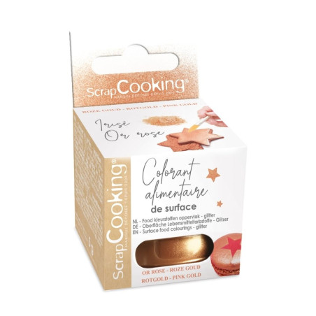 Colorant de surface or rose réf.4074 6 ScrapCooking®