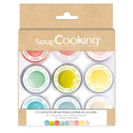 Buy pastel food coloring set in resealable jars | ScrapCooking®