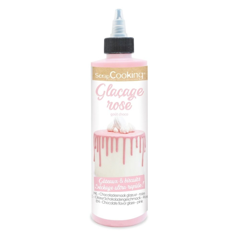 Chocolate flavour glaze pink ScrapCooking® - Drip Cake
