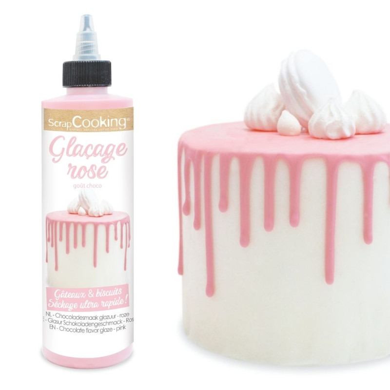 Chocolate flavour glaze pink ScrapCooking® - Drip Cake