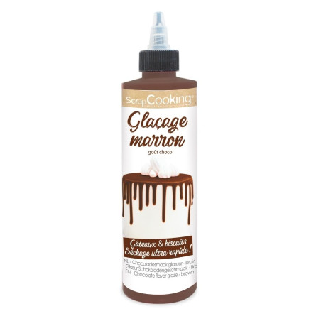 Chocolate flavour glaze brown - Drip cake ScrapCooking®