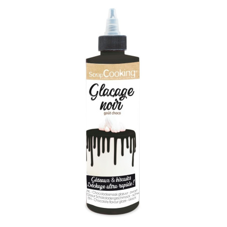 Chocolate flavour glaze - black 130g - ScrapCooking