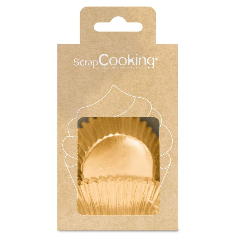 +/- 48 Gold-coloured cupcake cases