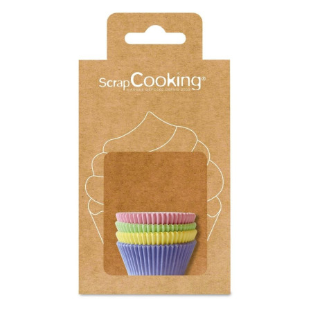 Pack de caissettes mini cupcakes colorées ScrapCooking®