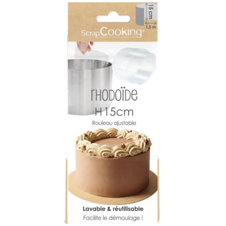 Ruban rhodoïde entremets 1,5 m x H.15 cm - ScrapCooking