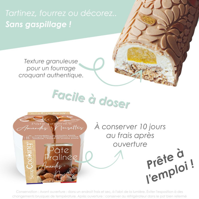 Ambiance pâte pralinée Amandes noisettes ScrapCooking®
