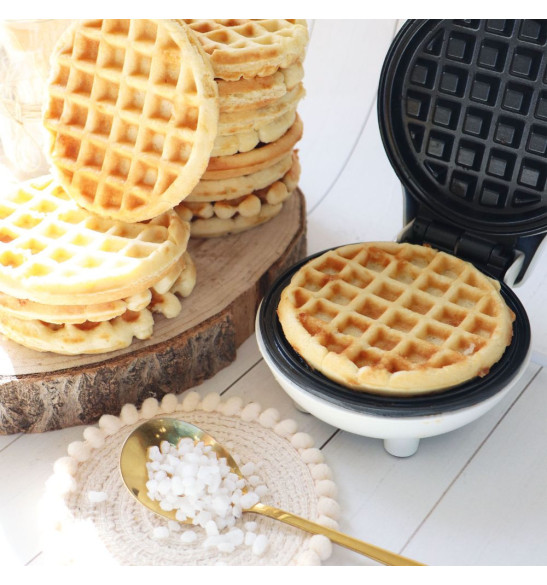 Belgian liege waffles made with ready-to-use pack of ingredients