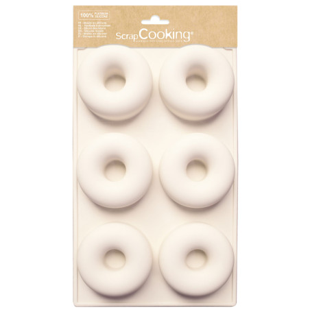 Moule à gâteaux silicone 6 babas & donuts réf.3101 - ScrapCooking®