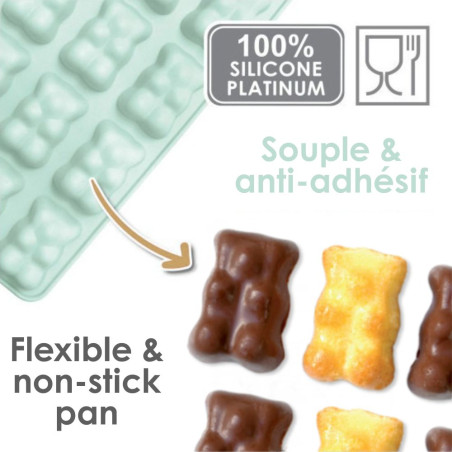 Moule silicone oursons guimauve - ScrapCooking