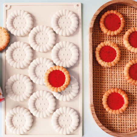 Non-stick silicone mould for Jam tarts | ScrapCooking®