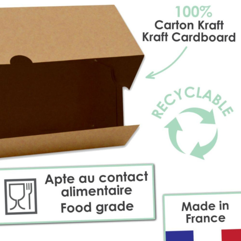 2 boites à cakes bûches 35x11x11 cm résistant chaleur froid  - ScrapCooking