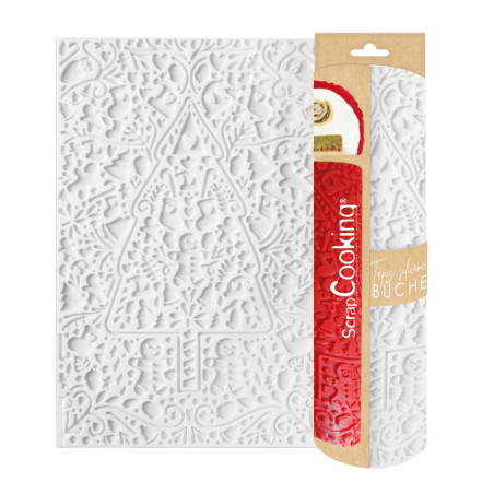 Tapis 3D bûche Sweet Xmas contenu - ScrapCooking