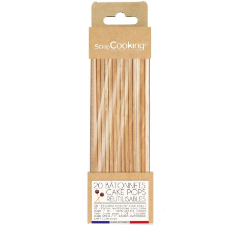 20 bâtonnets pour cake pops - ScrapCooking®