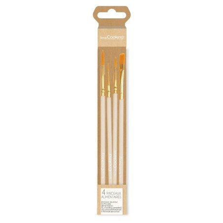 Lot de 4 pinceaux alimentaires - ScrapCooking®