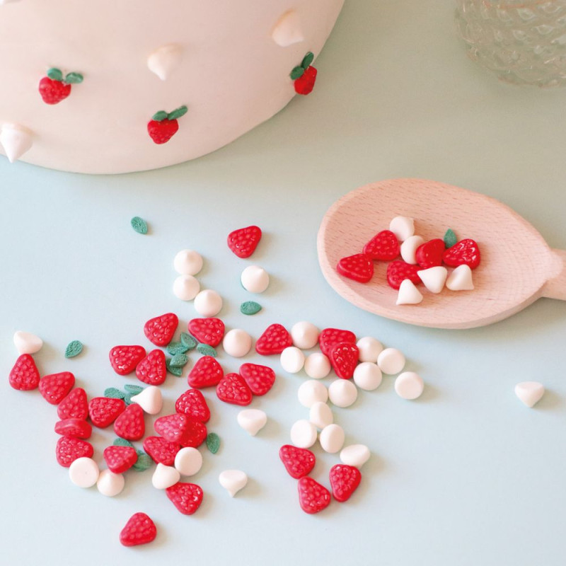 Sweet decoration mix for strawberry meringue pie| ScrapCooking®