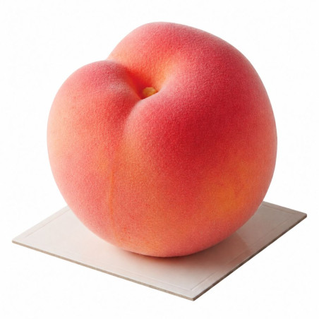 Entremet trompe l'œil pêche réaliste