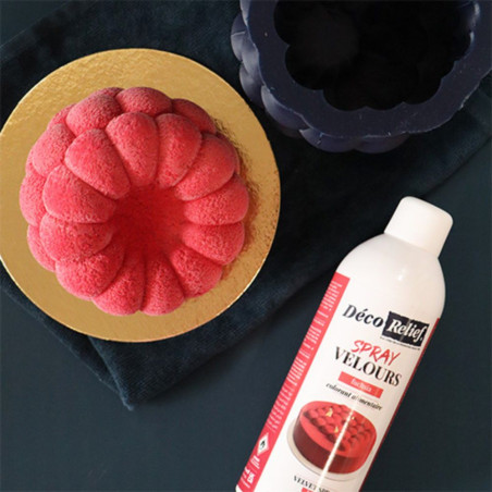 Trompe l'œil individuel Framboise et Spray velours rouge