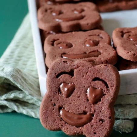 Moule en silicone, nappage chocolat et biscuits chocolat ScrapCooking®