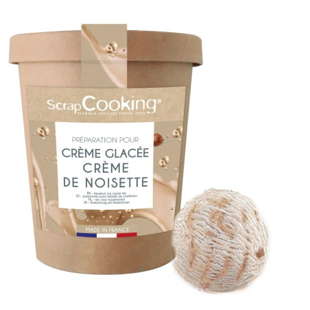 Pot de crème glacée à la pâte de noisette + boule - ScrapCooking®