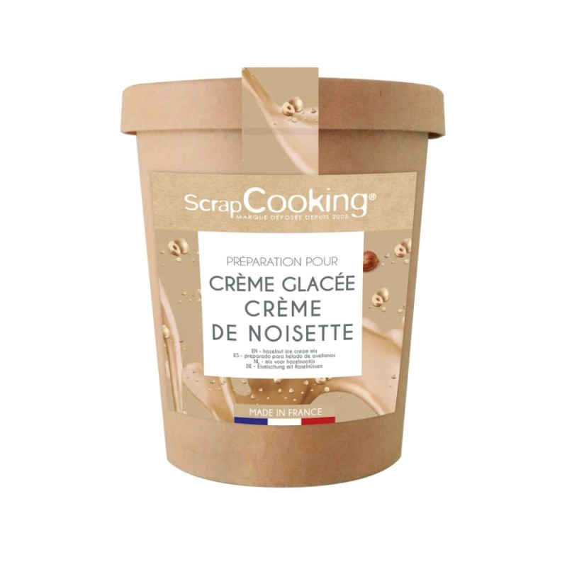 Vanilla ice cream and hazelnut paste mix pack - ScrapCooking®