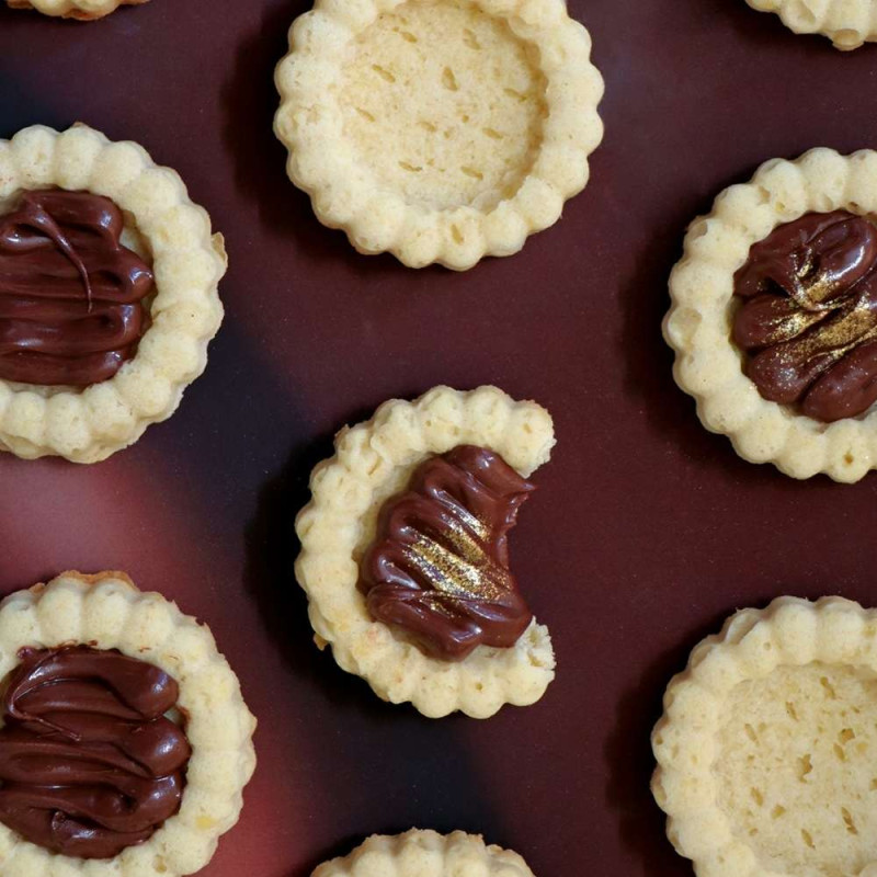 Moule biscuit tartelettes choco-noisettes - ScrapCooking®