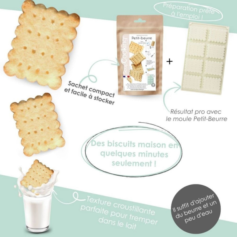Illustration infos techniques prépa + moule Petits beurre