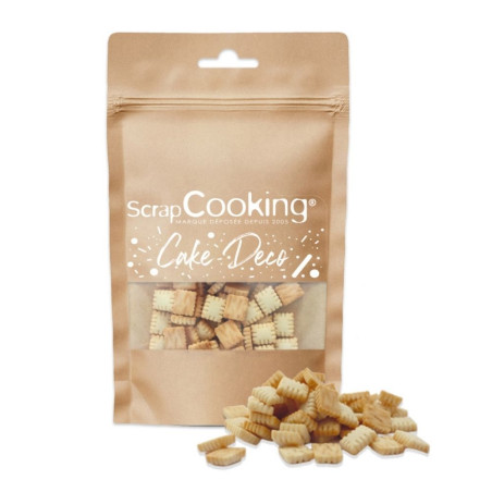 Sachet avec tas de décors mini biscuits petit-beurre nature - ScrapCooking