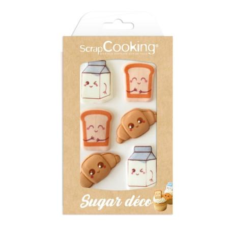 Plaque de décors sucrés petit déjeuner Kawaii - ScrapCooking