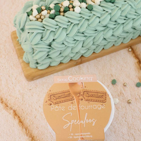 Bûche avec pâte de fourrage spéculoos - ScrapCooking
