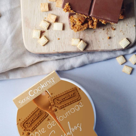 Chocolate bar with speculoos filling - ScrapCooking
