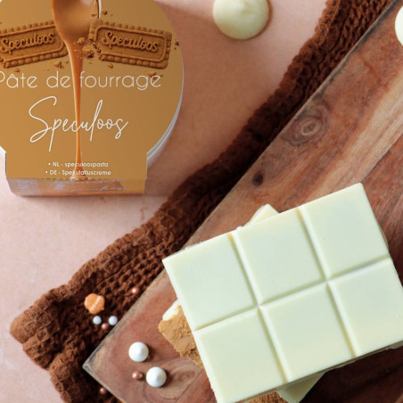 Tablette choco blanc fourrage pâte de fourrage spéculoos - ScrapCooking