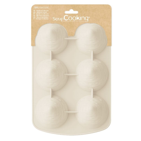 Pack moule silicone 3D sapins de Noël - 6 empreintes - ScrapCooking