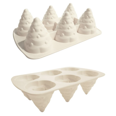 Détail moule silicone 6 sapins  - ScrapCooking