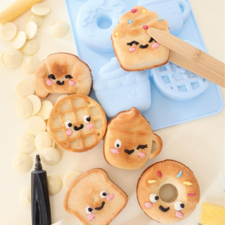Ambiance moule silicone gâteaux Kawaii - 6 formes - ScrapCooking