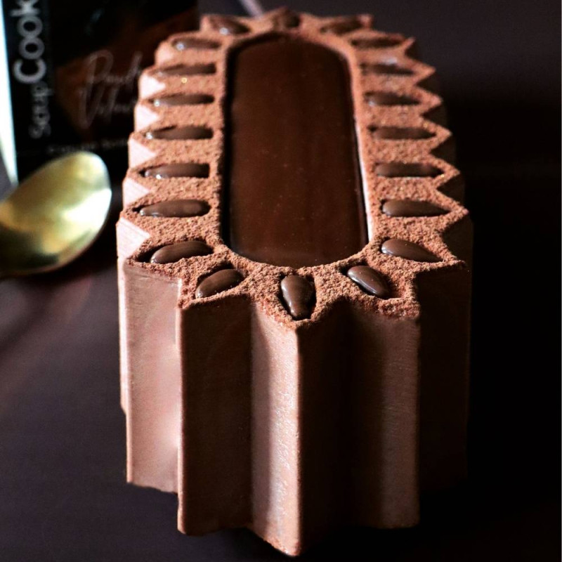 Photo bûche choco Marquise dessus - ScrapCooking