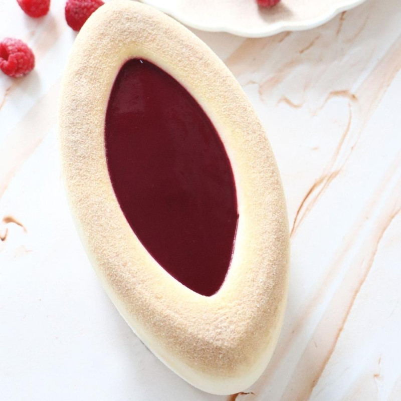 Photo vu générale entremets framboise Barquette - ScrapCooking