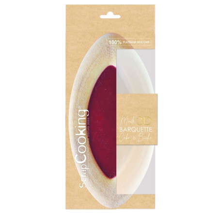 Pack moule silicone 3D bûche et entremets - Barquette - ScrapCooking