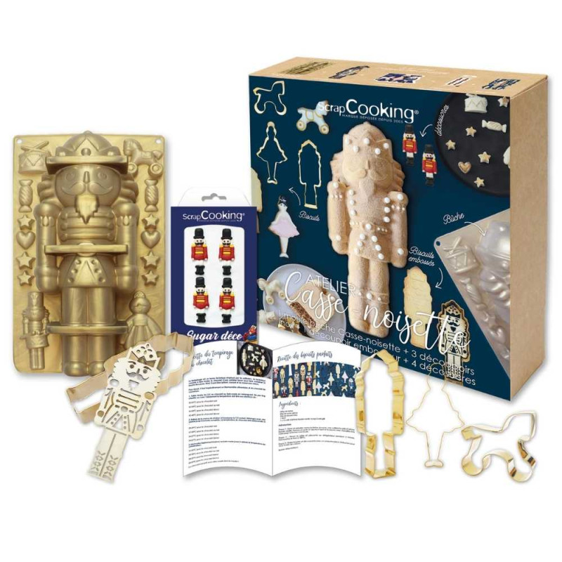 Details of the Nutcracker Christmas log gift set