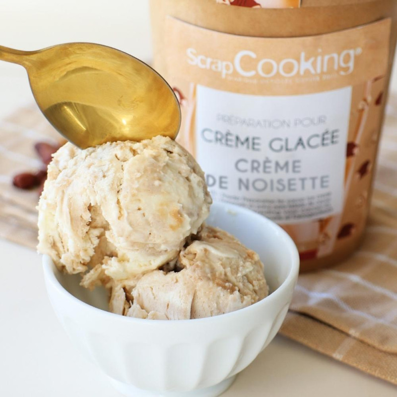 Vanilla and hazelnut ice cream theme - ScrapCooking®