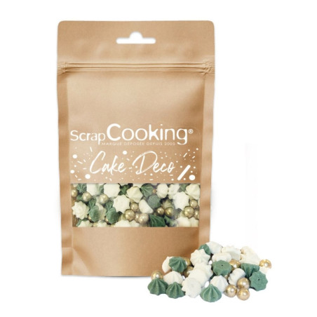 Bag + set of snowy forest-themed sweet decorations - ScrapCooking®