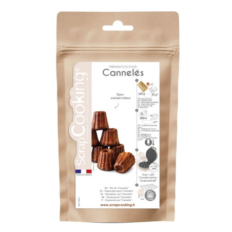 Packet of powdered mix for homemade cannelés - ScrapCooking®