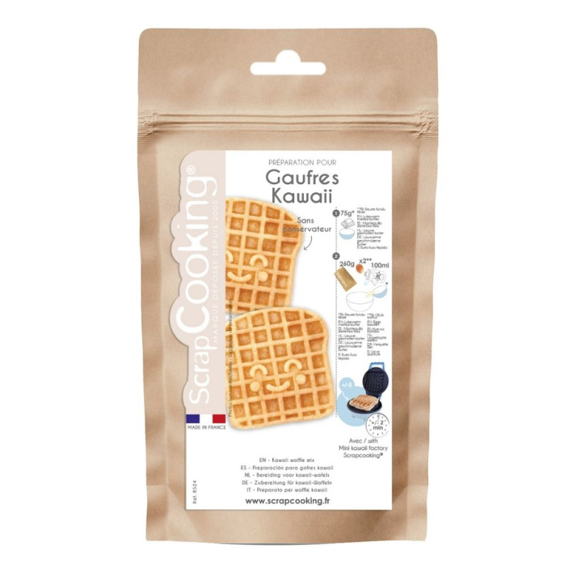 Sachet Préparation en poudre pour gaufres kawaii - ScrapCooking®